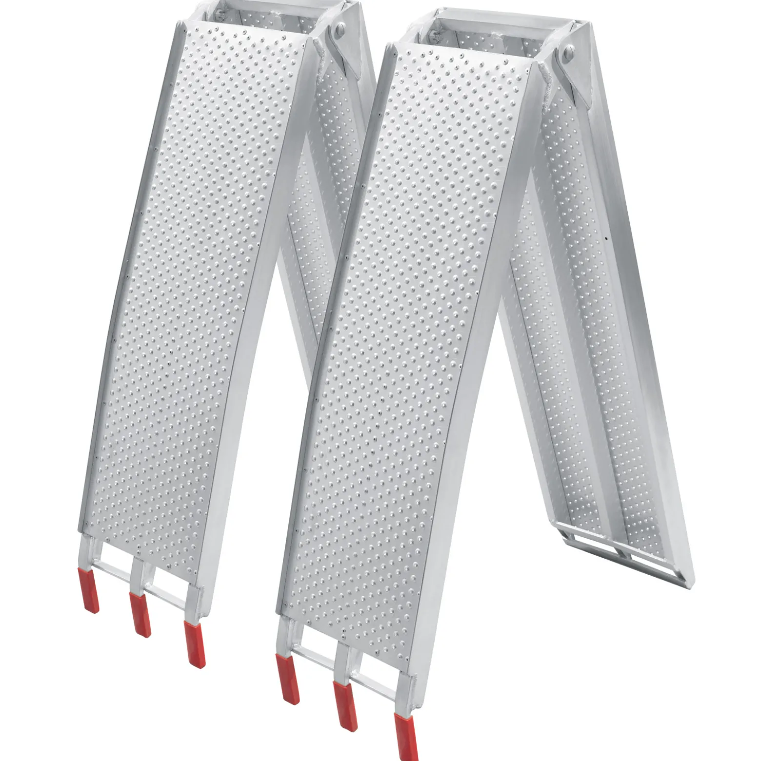 Wiltec 2x Auffahrrampe 215 cm 680 kg für Quad ATV Motorrad, Aluminium Auffahrschiene faltbar, Verladerampe rutschsicher