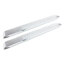 Wiltec 2x Auffahrrampe 160x22,5 cm 400 kg für Motorrad ATV Quad, Auffahrschiene verzinkter Stahl, Verladerampe rutschsicher, gestanzte Löcher