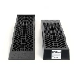 Wiltec 2x Auffahrrampe, 700x200x78 mm, extraflach, Kunststoff, 3 t, Autorampe Pkw Auto Kfz Rampe für Sportwagen und tiefergelegte Fahrzeuge