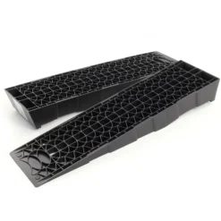 Wiltec 2x Auffahrrampe, 700x200x78 mm, extraflach, Kunststoff, 3 t, Autorampe Pkw Auto Kfz Rampe für Sportwagen und tiefergelegte Fahrzeuge