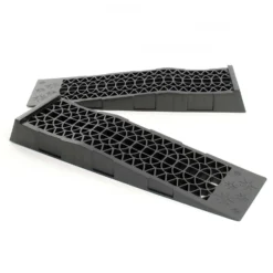 Wiltec 2x Auffahrrampe, 700x200x78 mm, extraflach, Kunststoff, 3 t, Autorampe Pkw Auto Kfz Rampe für Sportwagen und tiefergelegte Fahrzeuge