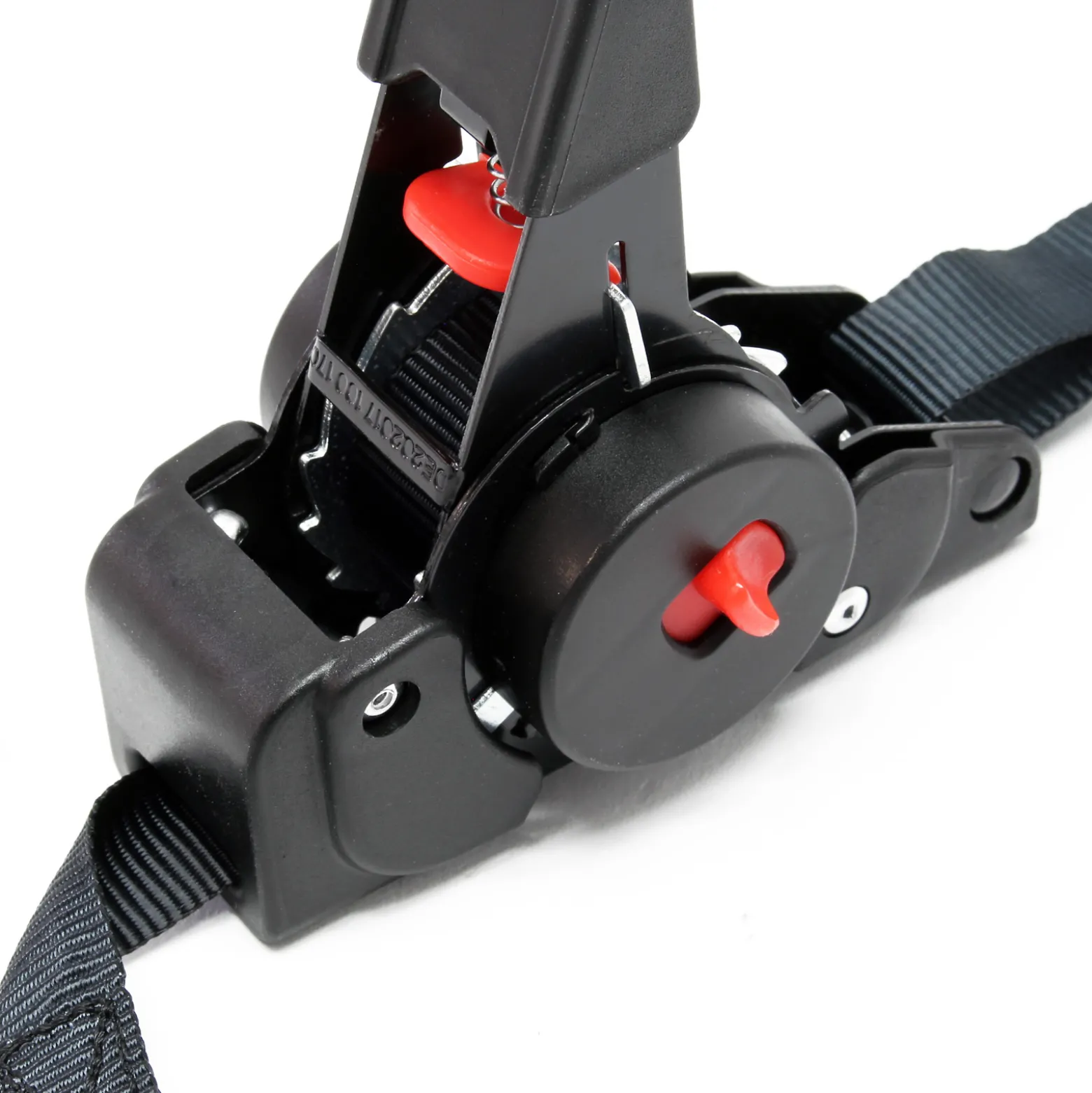 Wiltec 2x Automatik Zurrgurt 100 daN Zuglast LGF 0,2 m LGL 1,8 m PES Spanngurt, ideal für Autotransport