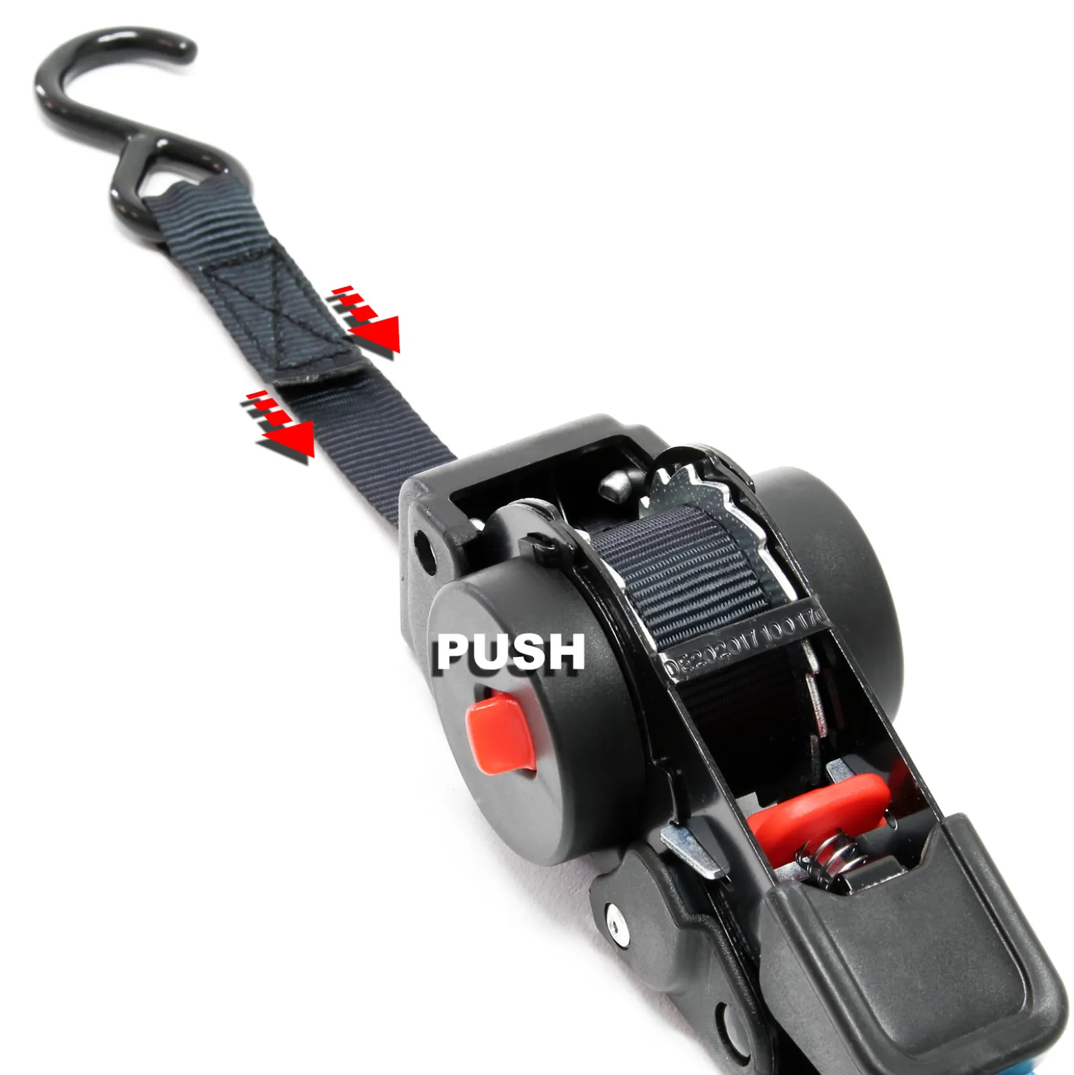 Wiltec 2x Automatik Zurrgurt 100 daN Zuglast LGF 0,2 m LGL 1,8 m PES Spanngurt, ideal für Autotransport