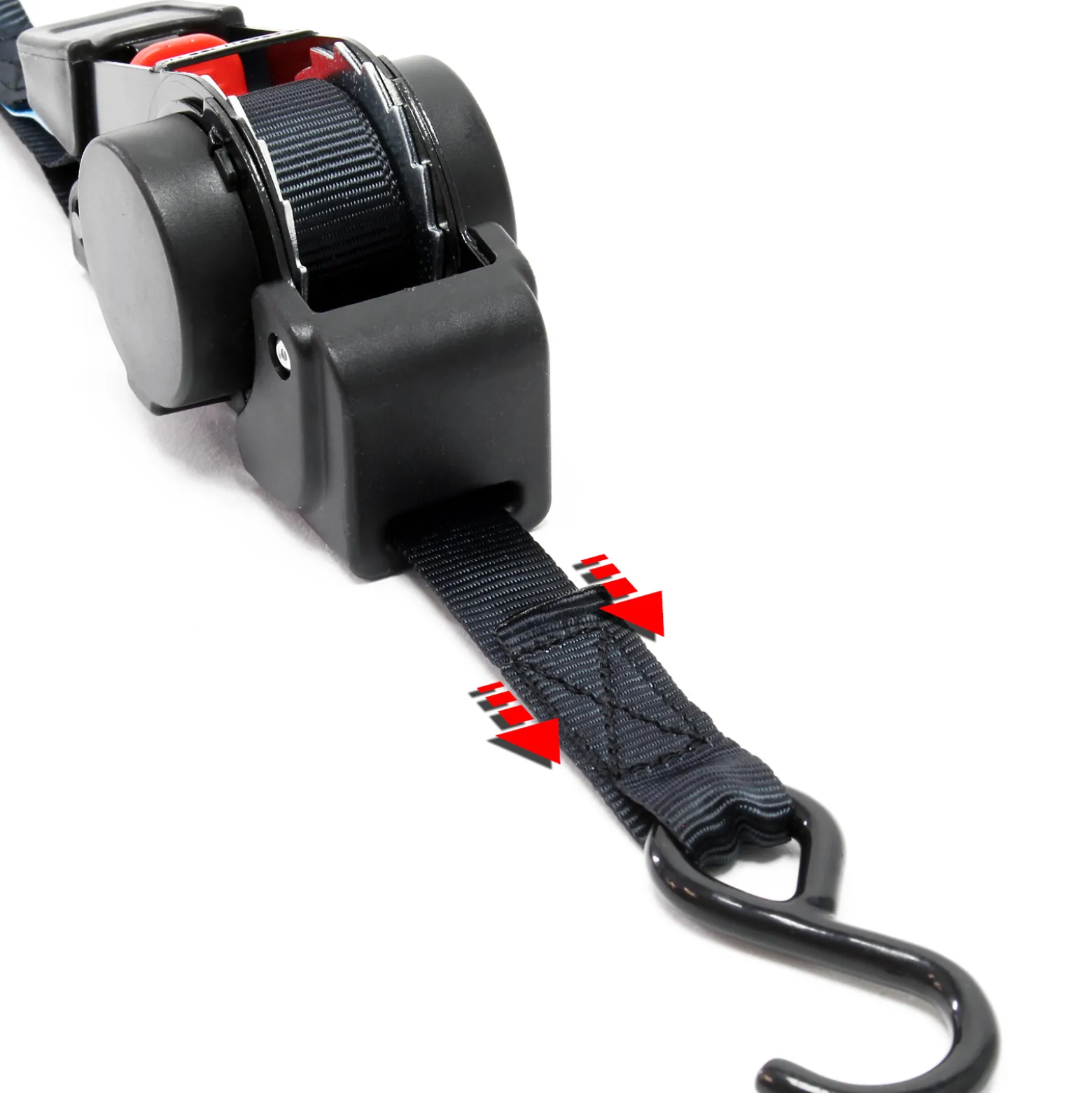 Wiltec 8x Automatik Zurrgurt 100 daN Zuglast LGF 0,2 m LGL 1,8 PES Spanngurt, ideal für Autotransport