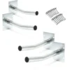 Wiltec 4x Autoreifen Wandhalter – 350 x 130 x 170 mm – aus Stahl – max. Traglast 50 kg je Halter – Reifenhalter Reifen Wandhalterung Felgenbaum Halter Garage Keller