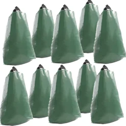 Wiltec 10x Baumbeutel 75L, Wassersack für 35-40 mm dicke Bäume, Bewässerungssack aus PVC für Bäume zur langfristigen Wasserabgabe bei Trockenheit