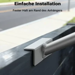 Wiltec 2x Flachplanenbügel 108-150 cm für Anhänger, verstellbare Aluminiumbügel für Anhängerplanen, Planenspanner für Flachplanen