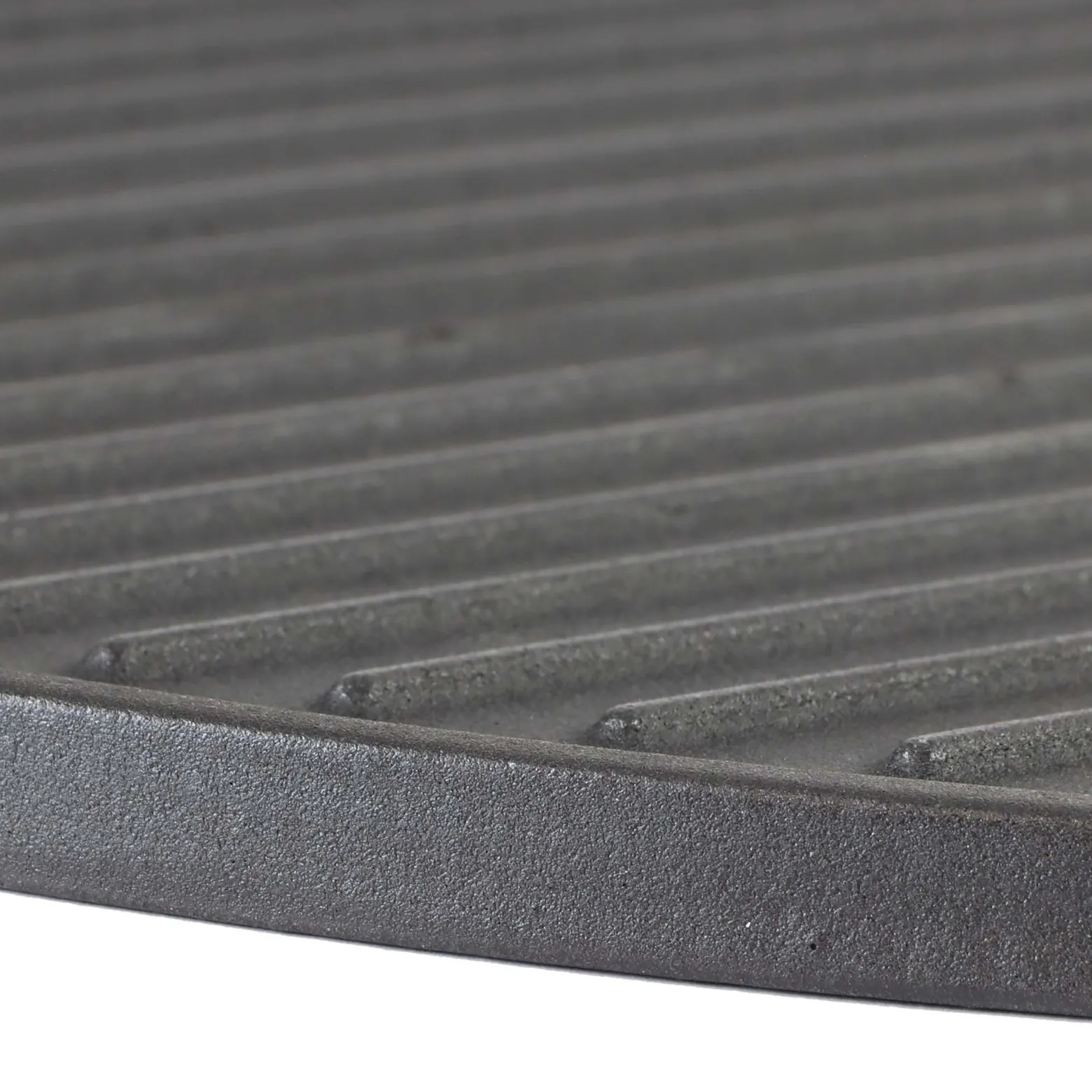 Wiltec 2x Gusseisen Grillplatte 46,7 x 22,8 x 1,5 cm, Gusseisenplatte für Grill mit guter Hitzespeicherung, Grillgitter für typische Grillstreifen auf Grillgut, Grillzubehör für BBQ