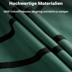 Wiltec 3x Laubsack rund 100l Grün Pop Up Faltbar 600D-Oxford-Polyester Abfallsammlung Rasensack Robust Gartenabfälle