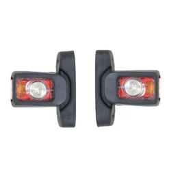 Wiltec 2x 4 LED Marker Begrenzungsleuchte 12V, Positionsleuchte für Anhänger, energiesparende Seitenmarkierungsleuchte