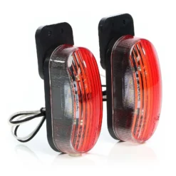 Wiltec 2x 6 LED Positionsleuchte, Umrissleuchte für Anhänger 2er Set, Begrenzungsleuchte für Wohnwagen, Anhängerbeleuchtung mit E-Prüfzeichen