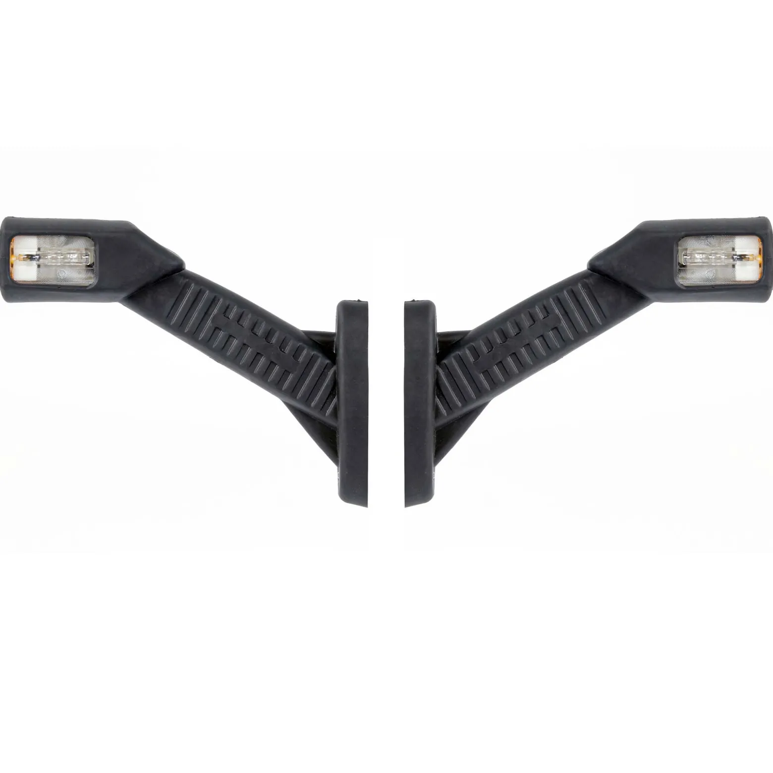 Wiltec 2x 4 LED Seitenleuchte 12V eckige Positionsleuchte für Anhänger Begrenzungsleuchte für LKW