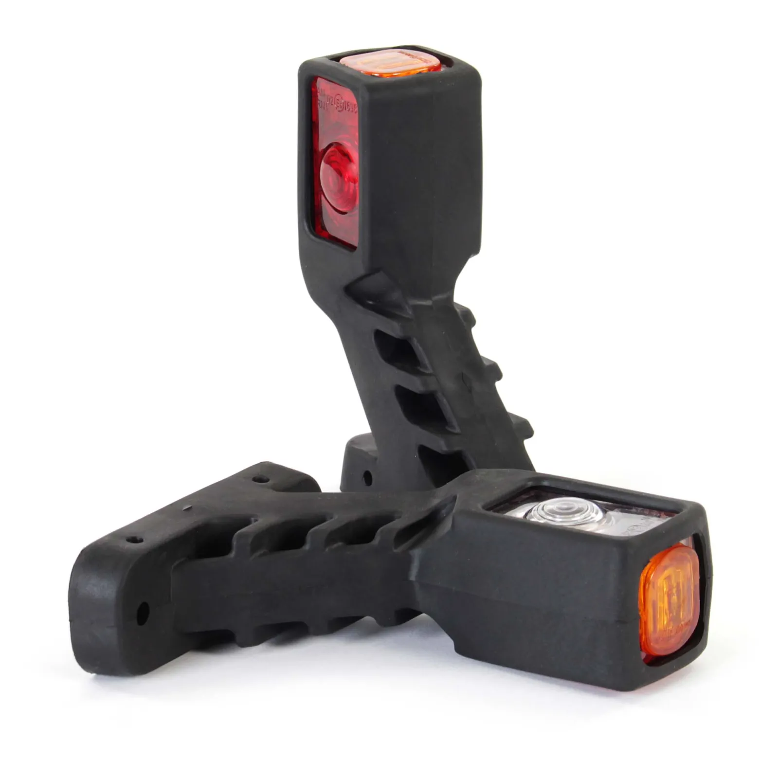 Wiltec 2x 4 LED Seitenleuchte 24V 3-farbige Positionsleuchte für Anhänger Begrenzungsleuchte für KFZ
