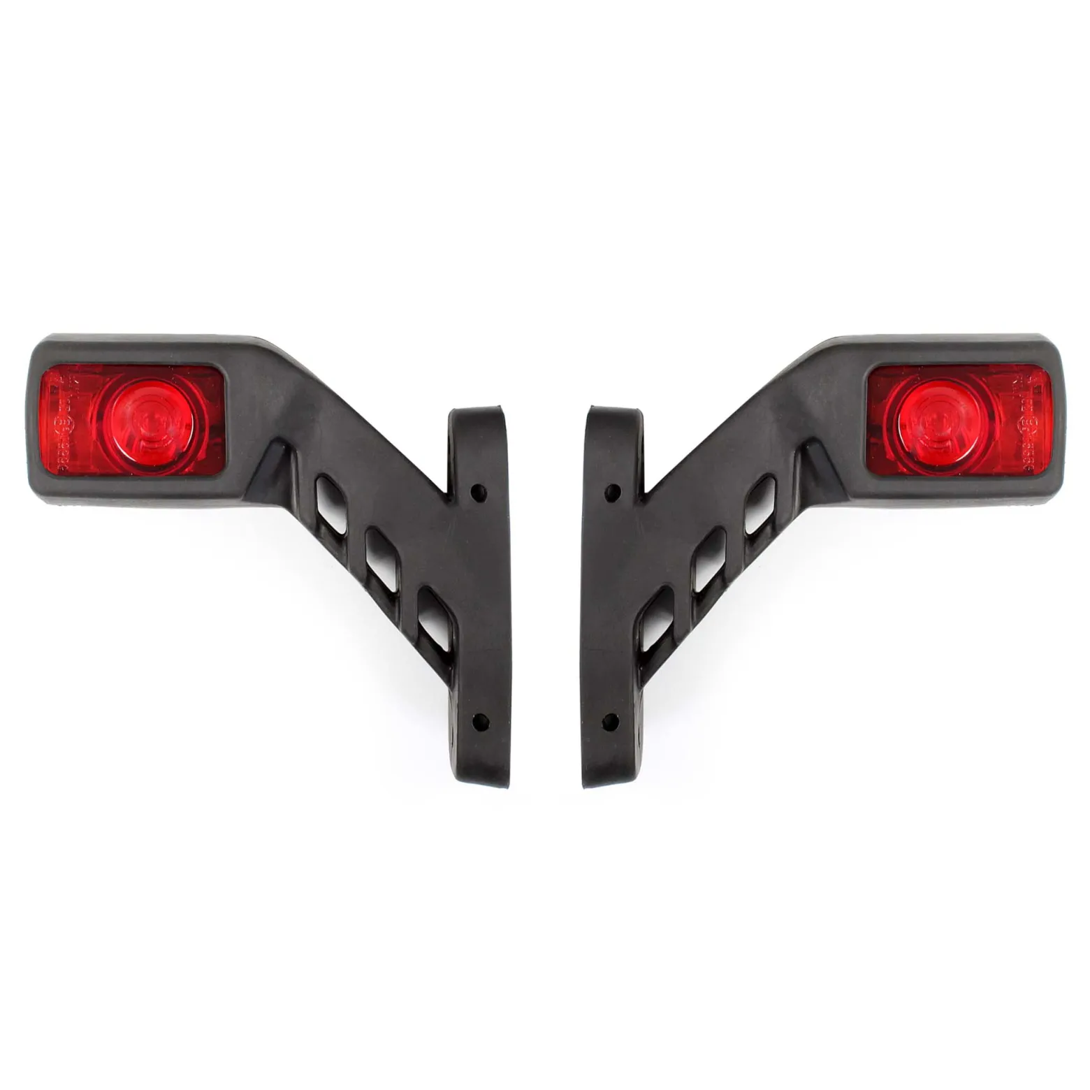 Wiltec 2x 4 LED Seitenleuchte 24V 3-farbige Positionsleuchte für Anhänger Begrenzungsleuchte für KFZ