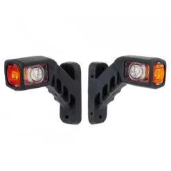 Wiltec 2x 4 LED Seitenleuchte 24V kurze Begrenzungsleuchte für Anhänger Positionsleuchte für LKW