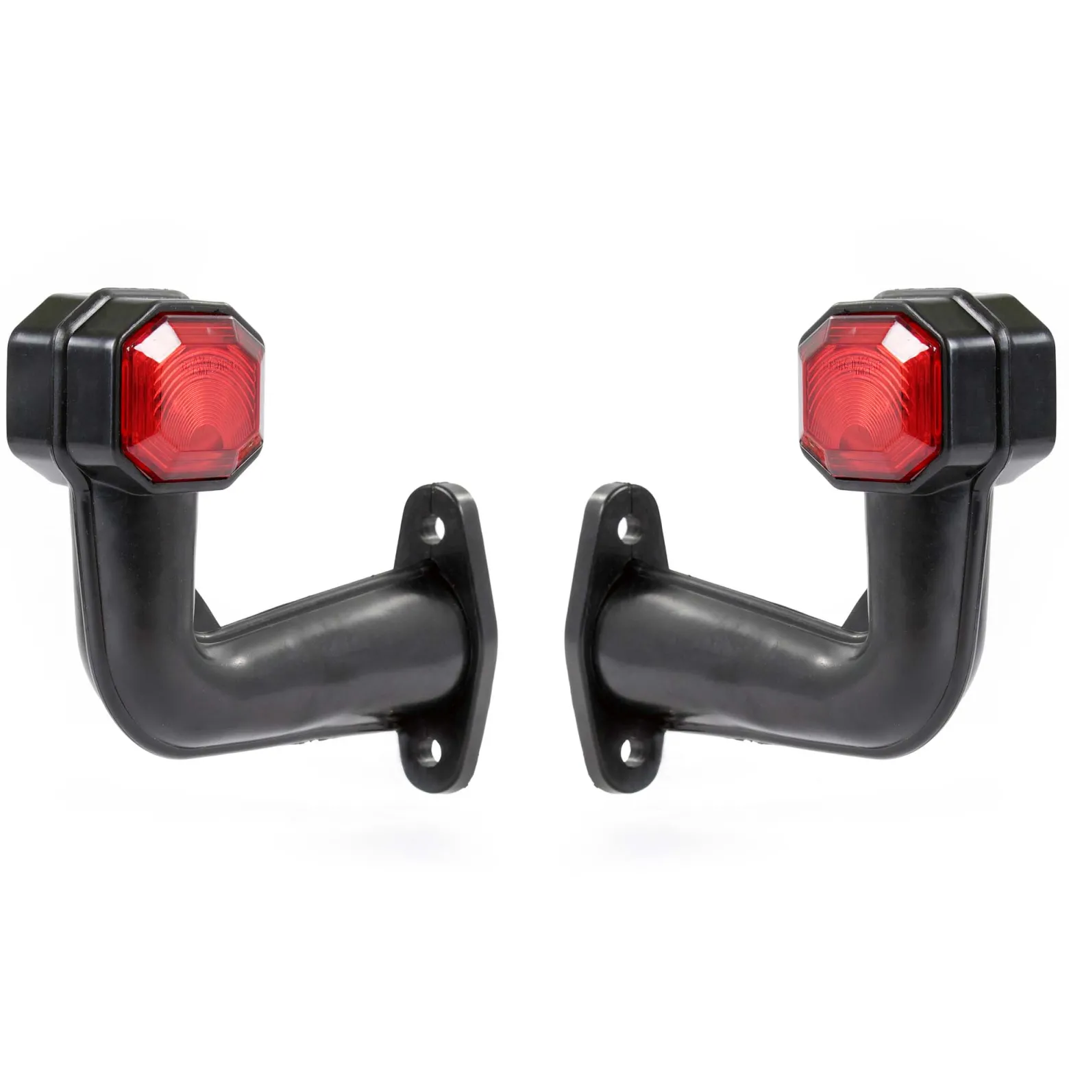 Wiltec 2x 6 LED Seitenleuchte 12V Positionsleuchte für Anhänger Begrenzungsleuchte für LKW
