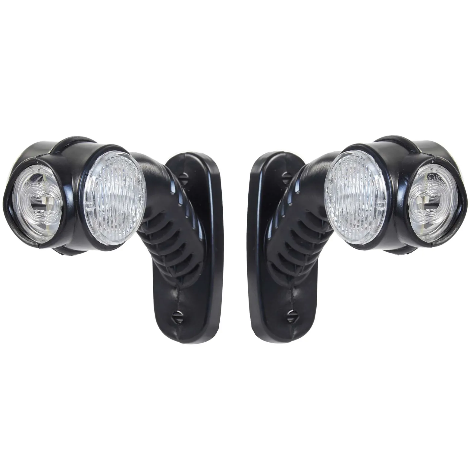 Wiltec 2x 4 LED Seitenleuchte 12V runde Positionsleuchte für Anhänger Begrenzungsleuchte für LKW