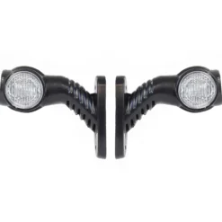 Wiltec 2x 4 LED Seitenleuchte 12V runde Positionsleuchte für Anhänger Begrenzungsleuchte für LKW