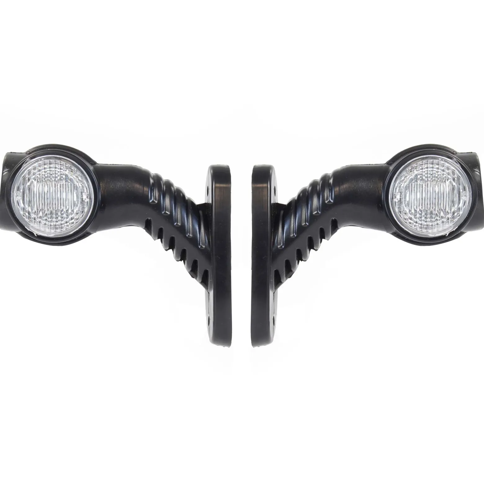 Wiltec 2x 4 LED Seitenleuchte 12V runde Positionsleuchte für Anhänger Begrenzungsleuchte für LKW