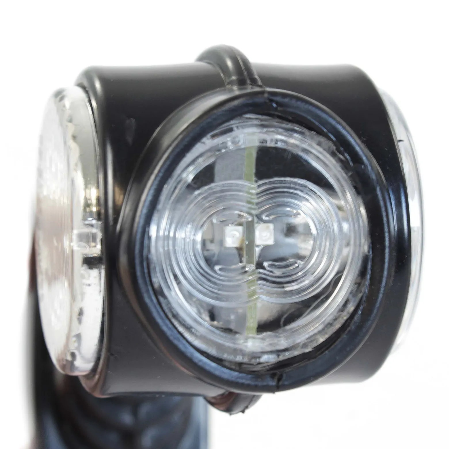 Wiltec 2x 4 LED Seitenleuchte 12V runde Positionsleuchte für Anhänger Begrenzungsleuchte für LKW