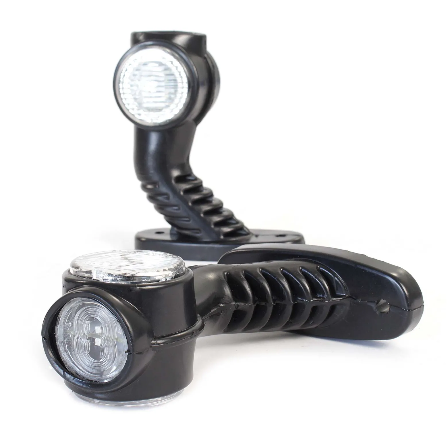 Wiltec 2x 4 LED Seitenleuchte 12V runde Positionsleuchte für Anhänger Begrenzungsleuchte für LKW