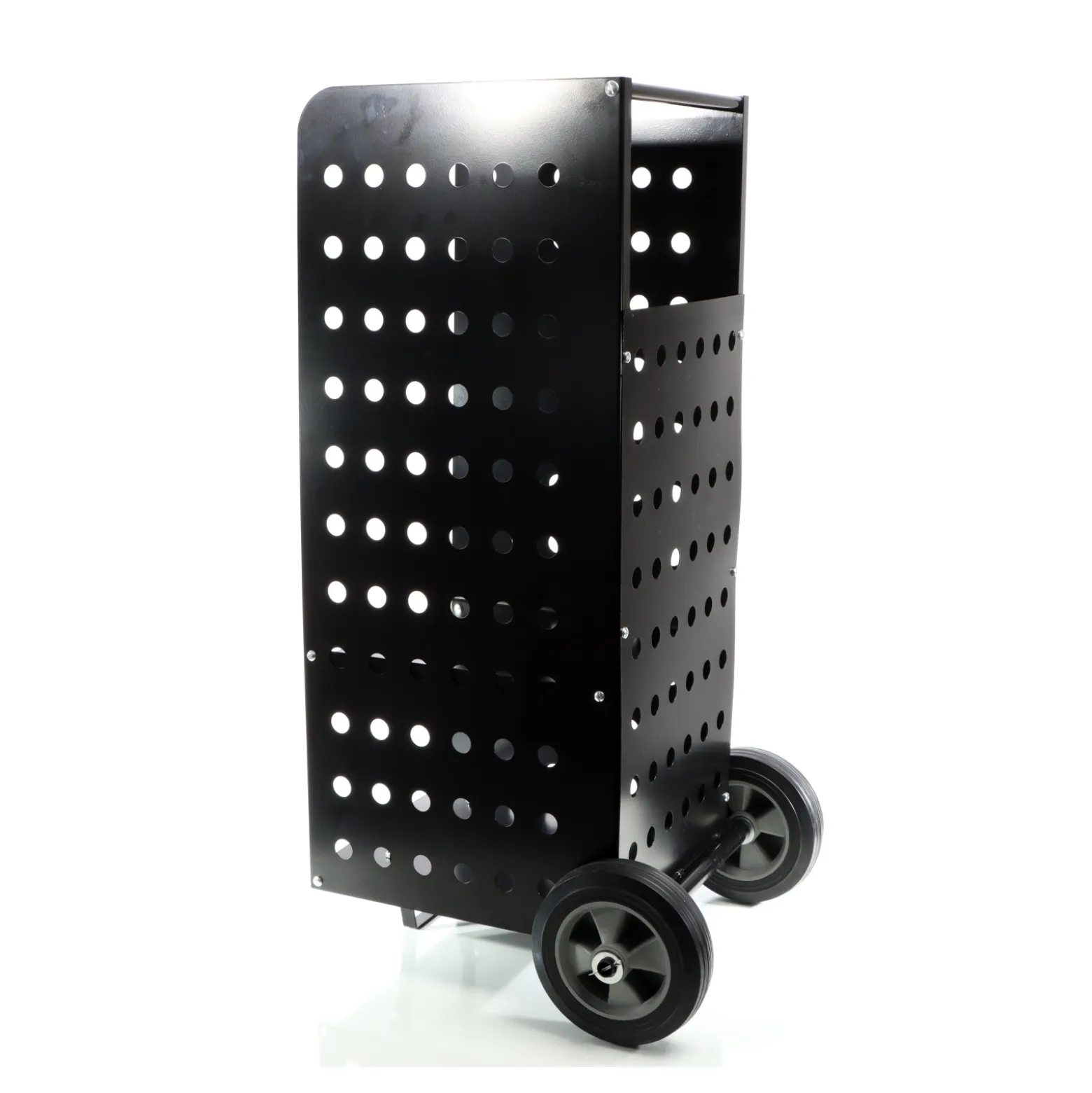 Wiltec XL Kaminholzwagen 53 x 36 x 106 cm, für 100 kg Holz, Holzwagen Kaminholzkorb mit stabilen vollgummierten Rädern extragroß