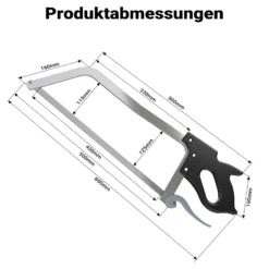 Wiltec XL Knochensäge 43cm Sägeblatt, Handsäge zum sägen von Knochen für Jäger Metzger Gastronomen Fleischsäge Fleischersäge