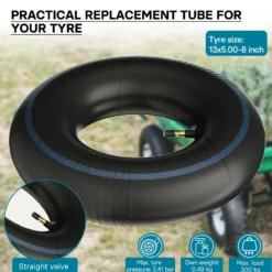 Wiltec 2x Luftschlauch Aufsitzmäher 13x5.00-8 Reifenschlauch Ventil gerade Rasentraktor