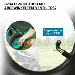 Wiltec 2x Luftschlauch Aufsitzmäher 18x8.50-8 Reifenschlauch Winkelventil Rasentraktor