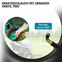 Wiltec 2x Luftschlauch Aufsitzmäher 13x5.00-8 Reifenschlauch Winkelventil Rasentraktor