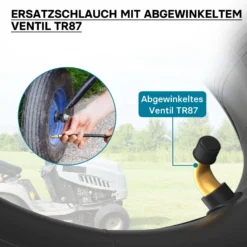 Wiltec 2x Luftschlauch Aufsitzmäher 16x6.50-8 Reifenschlauch Winkelventil Rasentraktor