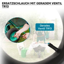 Wiltec 2x Luftschlauch Aufsitzmäher 11x3.50-4 Reifenschlauch Ventil gerade Rasentraktor