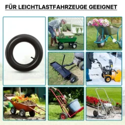 Wiltec 2x Luftschlauch Aufsitzmäher 11x3.50-4 Reifenschlauch Ventil gerade Rasentraktor