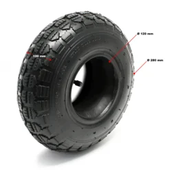 Wiltec 2x Mantel 2x Schlauch Rasenmäherreifen Aufsitzmäher 11x4.10/3.50-5 4PR Winkelventil