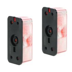 Wiltec 2x Positionsleuchte, Umrissleuchte für Anhänger 2er Set, Begrenzungsleuchte mit Halterung, Anhängerbleuchtung mit E-Prüfzeichen