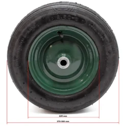 Wiltec 4x Rad 3.50-8 370-380 x 80-100 mm 130 kg, Schubkarren Komplettrad mit Metallfelge, Winkelventil, Luftreifen für Sackkarre, Bollerwagen u.a .