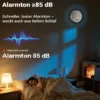 Wiltec 40x Rauchmelder mit 9-V-Batterie Set, Feuermelder mit HUSH-Funktion, zuverlässiger Brandschutzmelder mit 85 dB Schallleistung, fotoelektrischer Brandmelder, effektiver Brandschutz