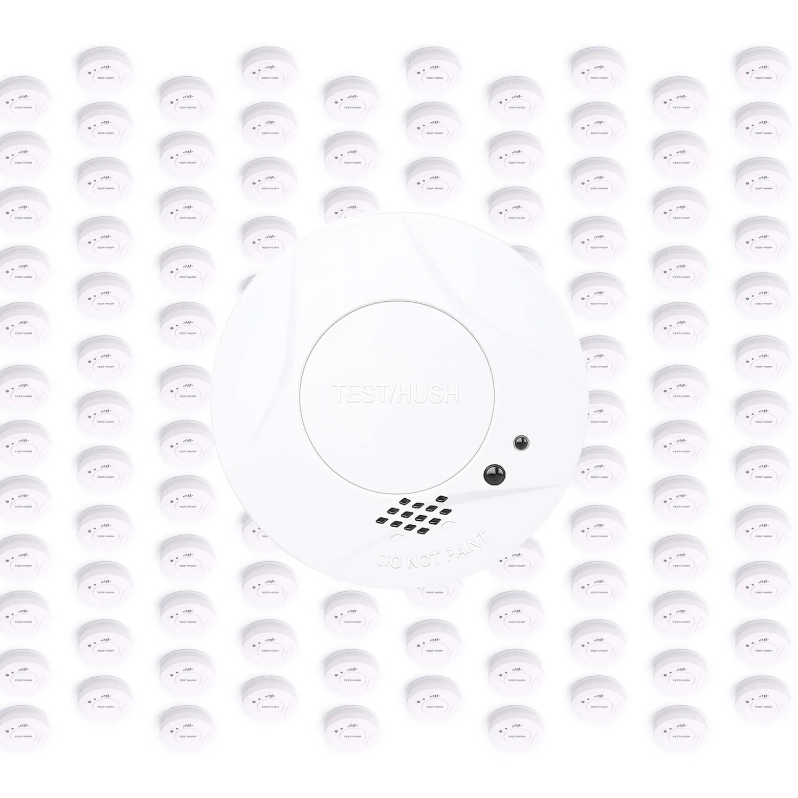 Wiltec 120x Rauchmelder Set mit fest verbauter Batterie 3 V, 10 Jahre wartungsfrei, Feuermelder mit HUSH-Funktion, zuverlässiger Brandschutzmelder 85 dB, effektiver Brandschutz