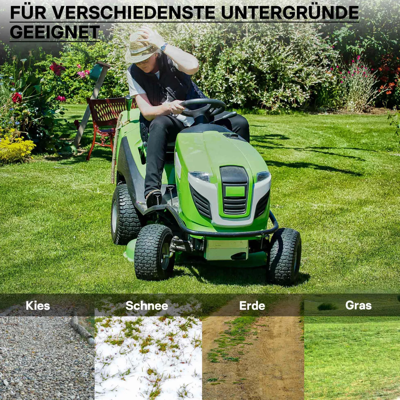 Wiltec 2x Reifenmantel 2x Schlauch für Aufsitzmäher/Rasentraktor 15x6.00-6 4PR Winkelventil