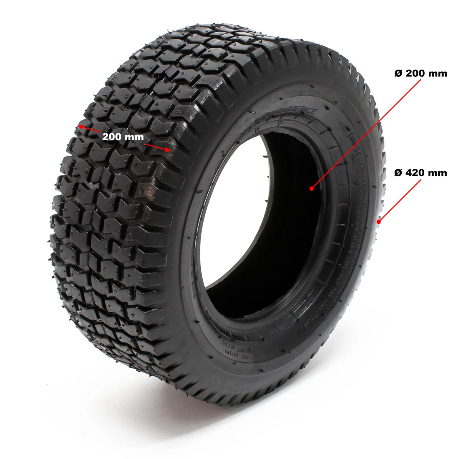 Wiltec 2x Reifenmantel 2x Schlauch für Aufsitzmäher/Rasentraktor 18x8.50-8 4PR Winkelventil