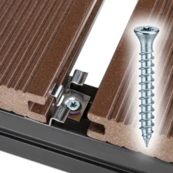 Wiltec 60x Schrauben 3,5 x 20 mm Sechsrund T15 Selbstschneidend Senkkopf – Edelstahl – für alle Schraubarbeiten, z. B. Terrassendielen und Montageclips