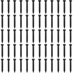 Wiltec 60x Schrauben 3,5 x 20 mm Sechsrund T15 Selbstschneidend Senkkopf – in Schwarz – für alle Schraubarbeiten, z. B. Terrassendielen und Montageclips