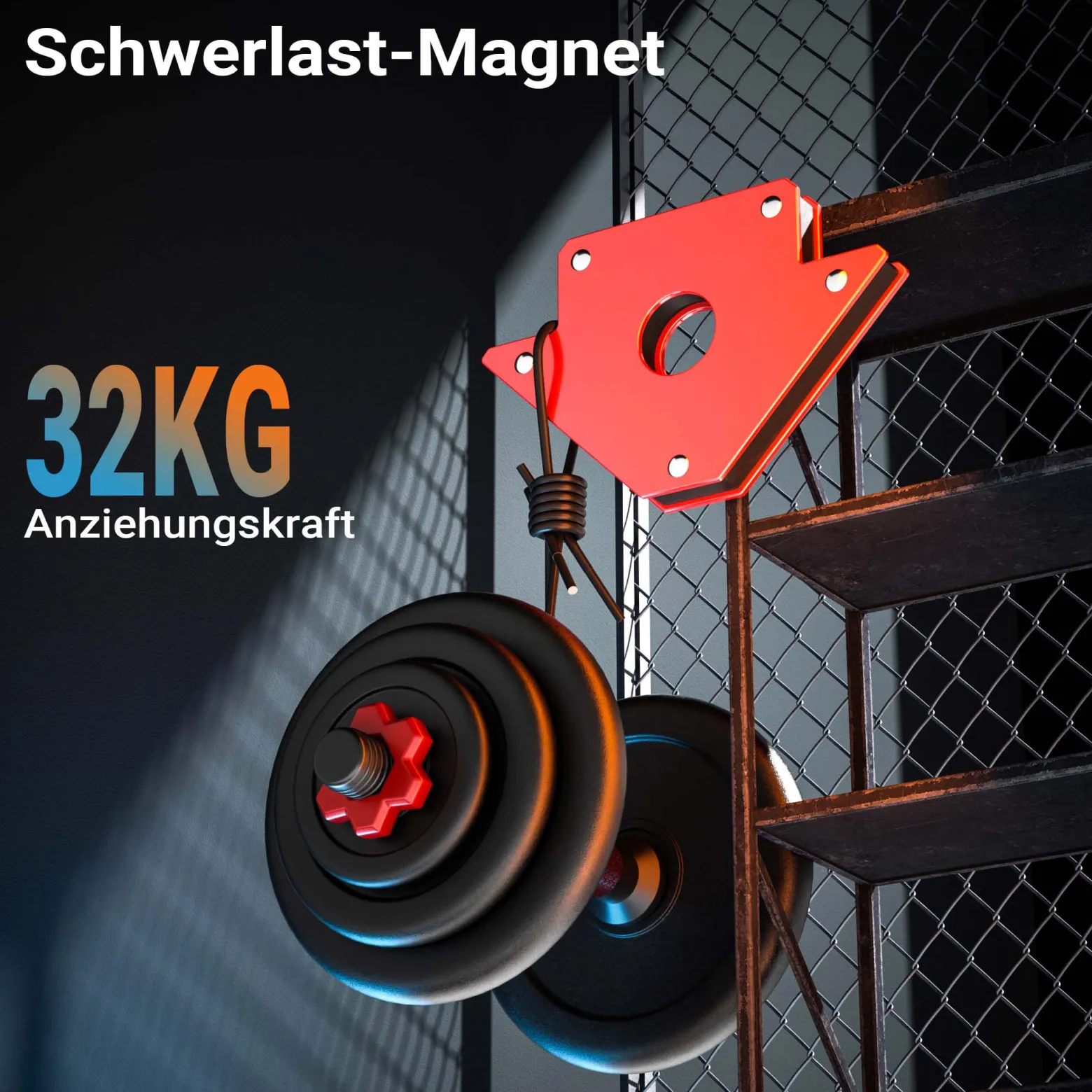 Wiltec 2x Schweißmagnet 32 kg Haftkraft, 190 x 120 x 26 mm Schweißwinkel mit 45°, 90° und 135°, Schweißzubehör Magnetwinkel hält Werkstücke zusammen