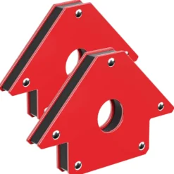 Wiltec 2x Schweißmagnet 20 kg Haftkraft, 150 x 102 x 16 mm Schweißwinkel mit 45°, 90° und 135°, Schweißzubehör Magnetwinkel hält Werkstücke zusammen
