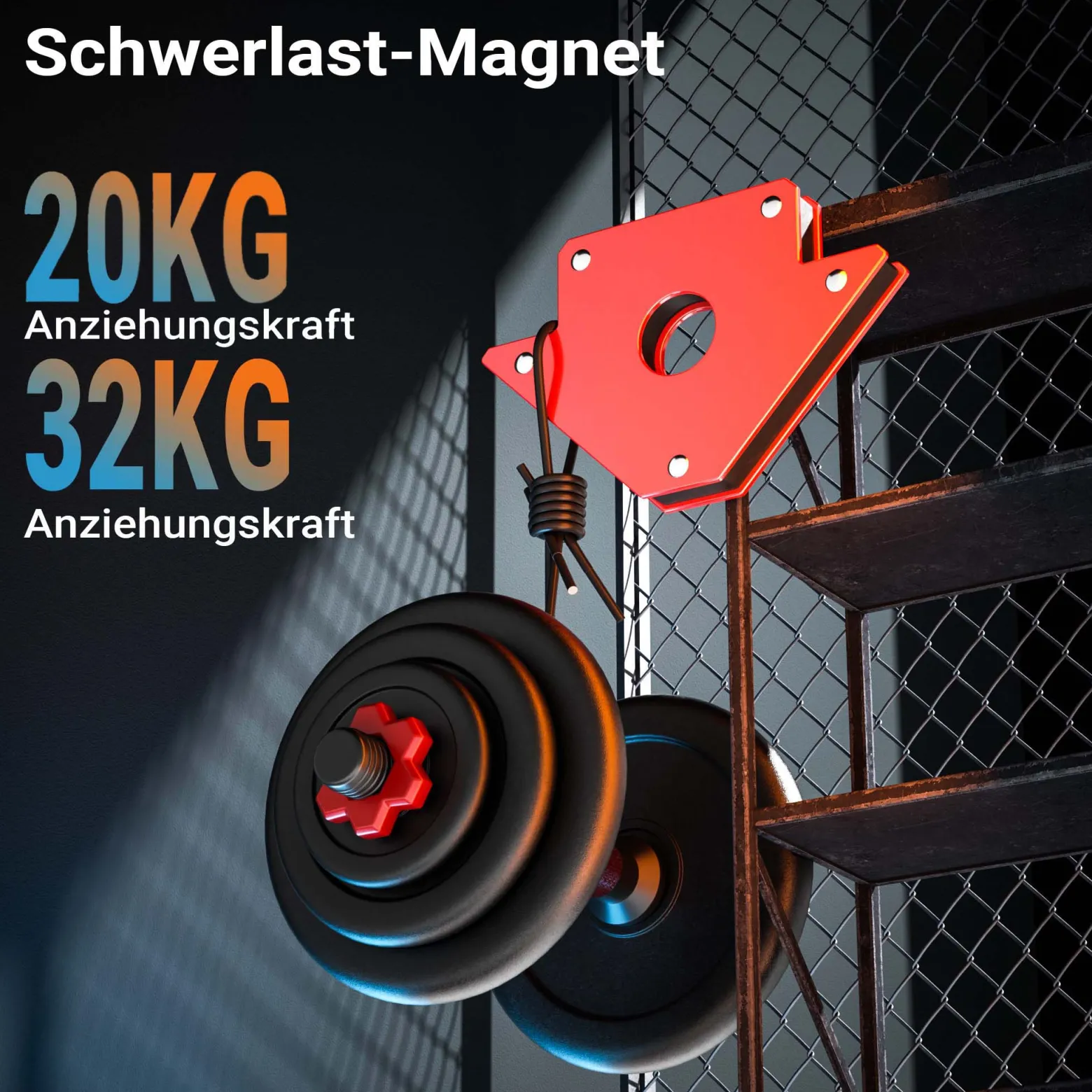 Wiltec 4x Schweißmagnet 20 kg/ 32 kg, Schweißwinkel mit 45°, 90° und 135° kompakte Maße, Schweißzubehör Magnetwinkel hält Werkstücke zusammen