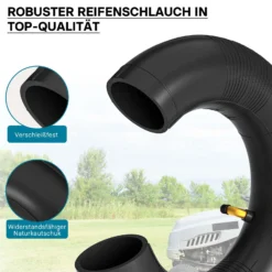 Wiltec 4x Standard Schlauch für Reifen Größe 3.00/3.50-4, bis 100 kg Traglast, mit abgewinkeltem Ventil TR87 für Schubkarren, Sackkarren und E-Scooter