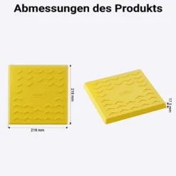 Wiltec 4x Stützplatten 218 x 218 x 10 mm bis 1000 kg, Ausgleichs- und Unterlegplatten Set aus HDPE, Abstützplatten für Wohnmobil, Wagenheber und mehr