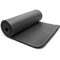Wiltec Yogamatte schwarz 190x100x1,5cm Turnmatte Gymnastikmatte Bodenmatte rutschfest extradick