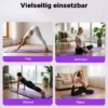 Wiltec Yogamatte violett 180x60x1,5cm Turnmatte Gymnastikmatte Bodenmatte rutschfest extradick Sport