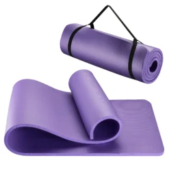 Wiltec Yogamatte violett 180x60x1,5cm Turnmatte Gymnastikmatte Bodenmatte rutschfest extradick Sport